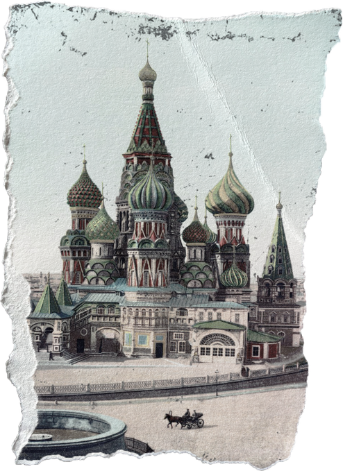 Saint Basil's Cathedral Torn Paper