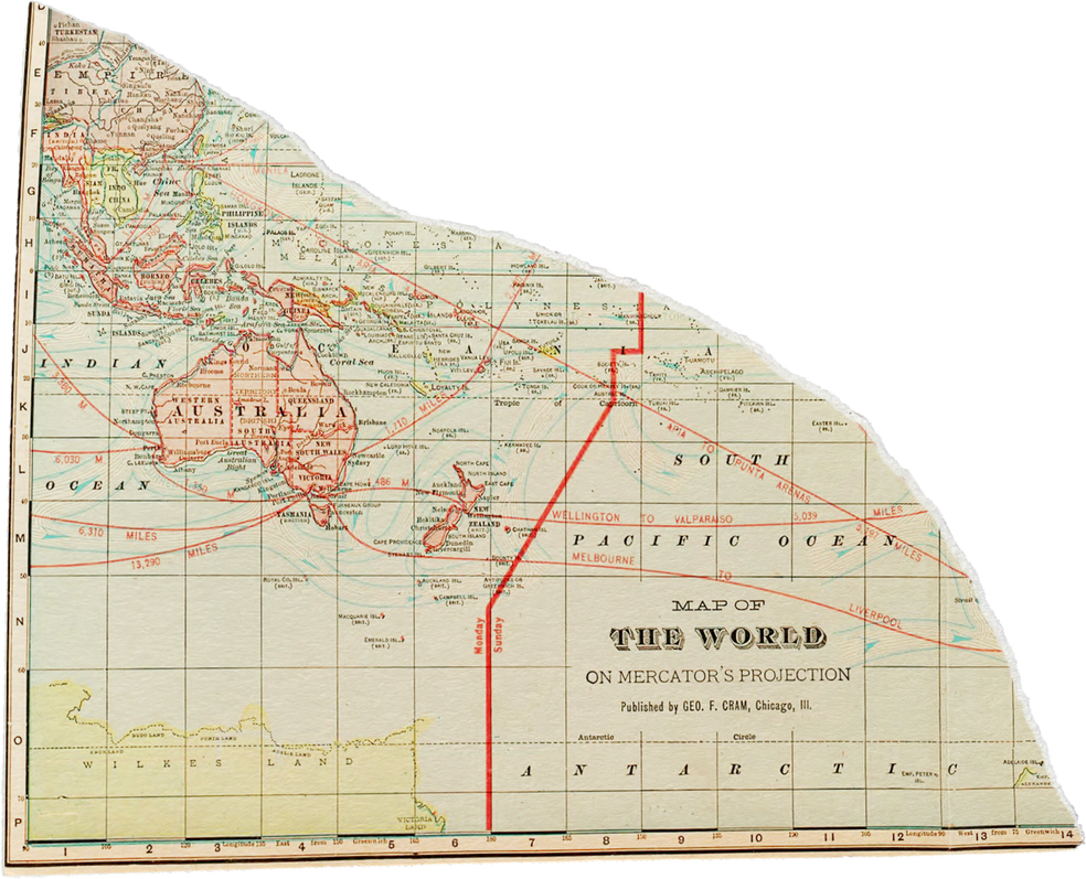 Scanned Weathered Map Scrap